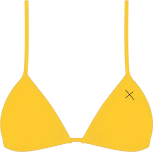 Yellow Bikini Top Illustration PNG Image