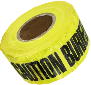 Yellow Black Caution Buried Tape PNG Image