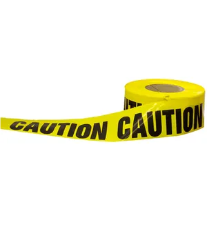 Yellow Black Caution Tape Roll PNG Image