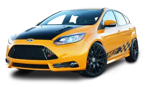 Yellow Black Ford Focus S T PNG Image