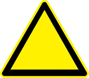 Yellow Black Triangle Sign PNG Image