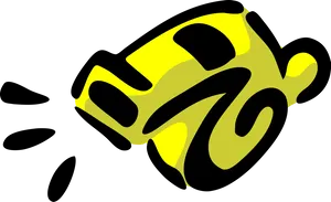 Yellow Black Whistle Clipart PNG Image