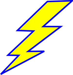 Yellow Blue Lightning Bolt PNG Image