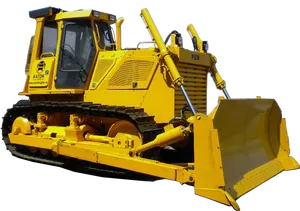 Yellow Bulldozer Construction Equipment PNG Image