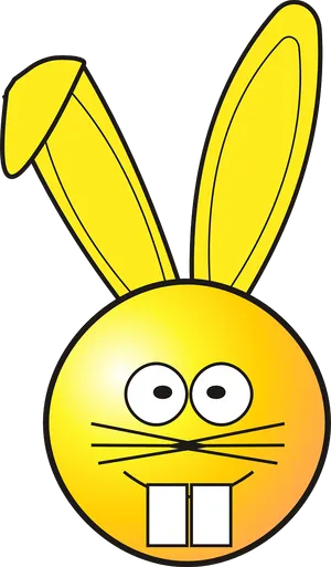 Yellow Bunny Ears Emoji PNG Image