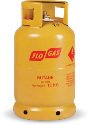 Yellow Butane Gas Cylinder PNG Image