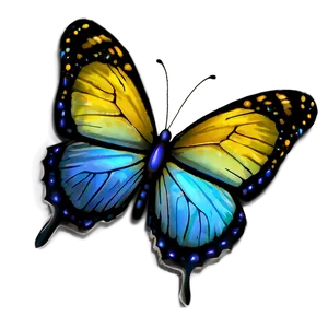 Yellow Butterfly Emoji Png Xui73 PNG Image