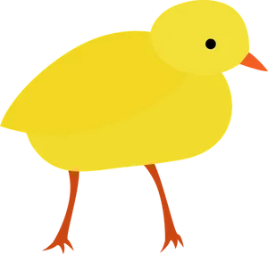 Yellow Cartoon Chick Illustration PNG Image