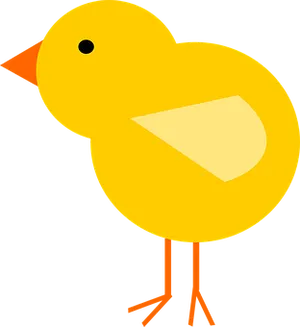 Yellow Cartoon Chick Illustration PNG Image