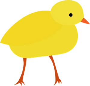 Yellow Cartoon Chick Illustration PNG Image