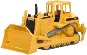 Yellow Caterpillar Bulldozer Isolated PNG Image