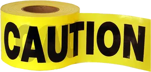 Yellow Caution Tape Roll PNG Image