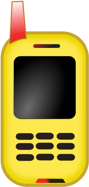 Yellow Cellphone Clipart PNG Image