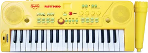 Yellow Childrens Electronic Keyboard PNG Image