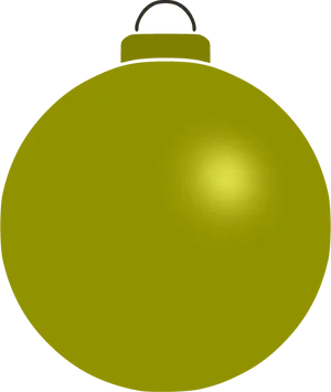 Yellow Christmas Ornament Vector PNG Image