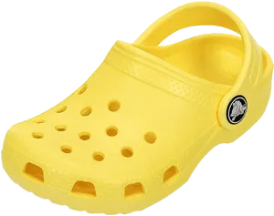 Yellow Croc Sandal Single PNG Image