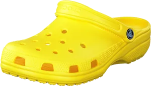 Yellow Croc Single Side View PNG Image