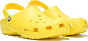 Yellow Crocs Classic Clogs PNG Image