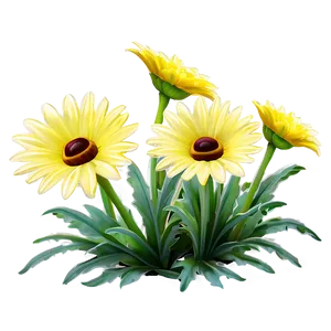 Yellow Daisy Garden Scene Png 06292024 PNG Image