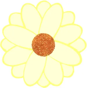 Yellow Daisy Illustration PNG Image