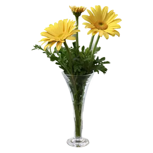 Yellow Daisy In Vase Png Dud50 PNG Image