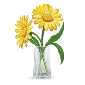 Yellow Daisy In Vase Png Tjx42 PNG Image