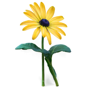 Yellow Daisy With Leaves Png 22 PNG Image