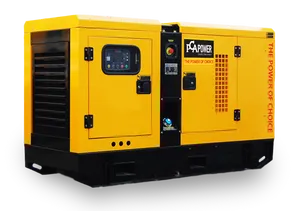 Yellow Diesel Generator Industrial Power PNG Image