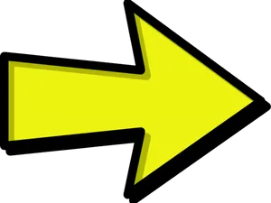 Yellow Directional Arrow PNG Image