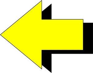 Yellow Directional Arrow Graphic PNG Image