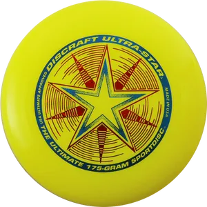 Yellow Discraft Ultimate Frisbee PNG Image