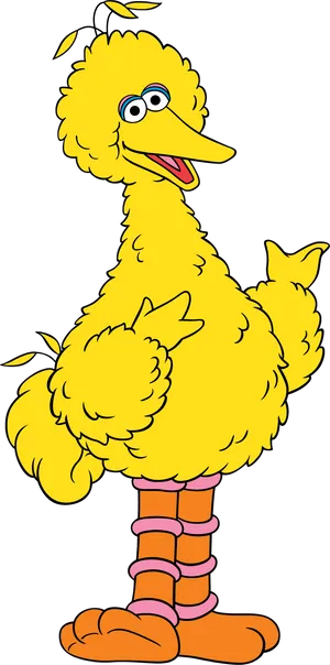 Yellow_ Feathered_ Character_ Illustration.png PNG Image