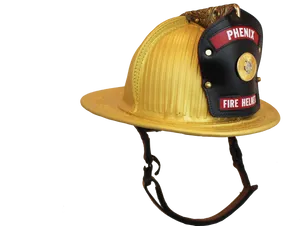 Yellow Firefighter Helmet Profile PNG Image