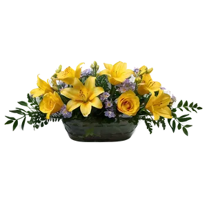 Yellow Floral Arrangement Png 06122024 PNG Image