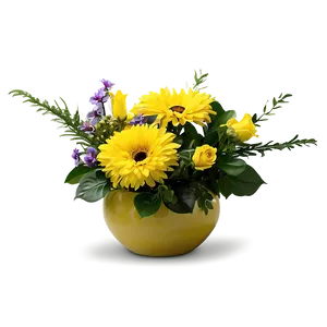 Yellow Floral Arrangement Png Ldd83 PNG Image