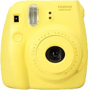 Yellow Fujifilm Instax Mini8 Camera PNG Image