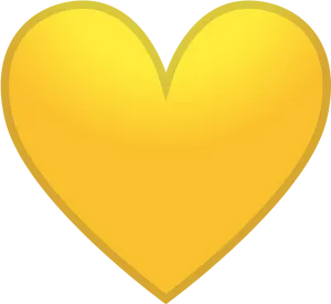 Yellow Heart Icon PNG Image