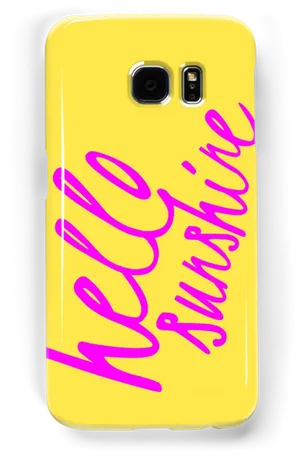 Yellow Hello Sunshine Phone Case PNG Image