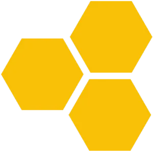 Yellow Hexagonson Blue Background PNG Image