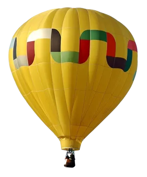 Yellow Hot Air Balloonin Sky PNG Image