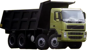 Yellow Indian Dump Truck PNG Image