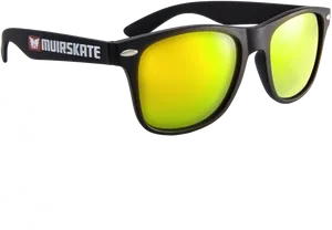 Yellow Lens Skate Sunglasses PNG Image