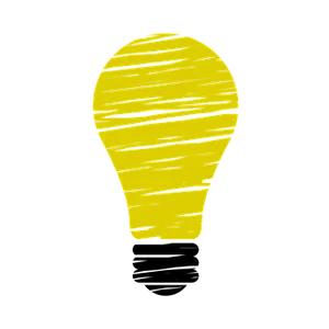 Yellow Lightbulb Graphic PNG