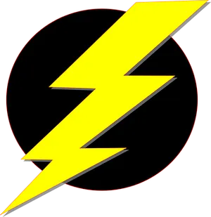 Yellow Lightning Bolt Graphic PNG Image