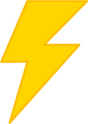 Yellow Lightning Bolt Graphic PNG