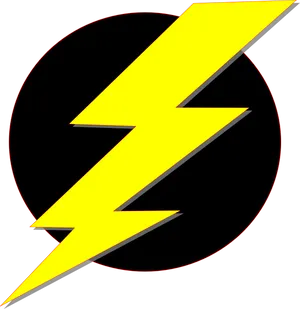 Yellow Lightning Bolt Graphic PNG Image