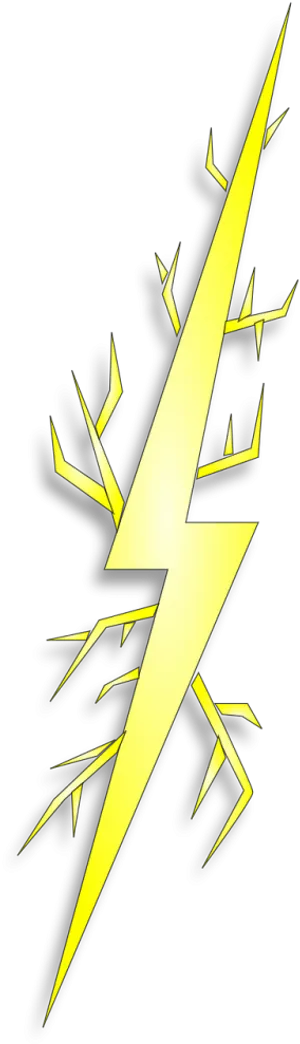 Yellow Lightning Bolt Graphic PNG Image