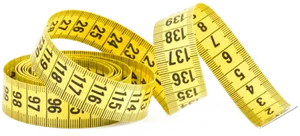 Yellow Measuring Tape Coiled PNG Image