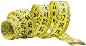 Yellow Measuring Tape Rolled PNG Image