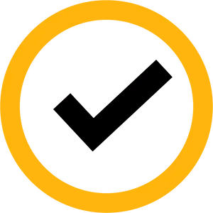 Yellow Outlined Circleon Black Background PNG Image